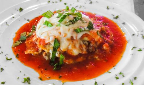 The Lasagna ($11.95) is one of the most popular dishes on the menu.