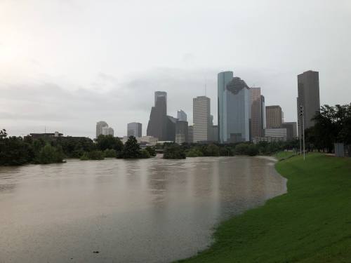 Eleanor Tinsley Park near downtown Houston was inundated with rainfall on Sept. 19 due to Tropical Depression Imelda.