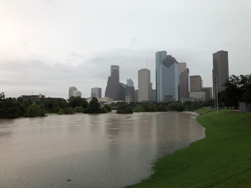 Eleanor Tinsley Park near downtown Houston was inundated with rainfall on Sept. 19 due to Tropical Depression Imelda. 