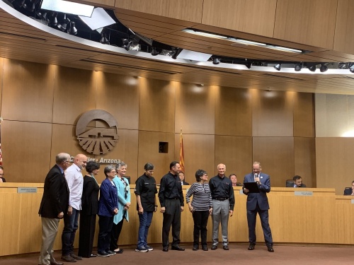 Chandler City Council honored the Serrano family at a recent council meeting. 