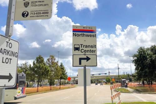 Work is underway on METRO's Northwest Transit Center at Hwy. 290 and Loop 610.