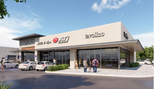 Plans dated Aug. 28 indicate signed leases for Black Rock Coffee Bar and ATI Physical Therapy. While Tavolino and Nails & Spa are indicated in the rendering, developers behind the project could not confirm that they are working with those tenants at this time.