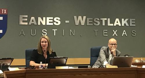 The Eanes ISD board of trustees accepted a donation from the Westlake High School PTO for the construction of an outdoor gathering area.