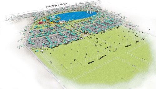 A rendering shows plans for Phase 1 of Desert Sky District Park.