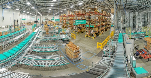 The distribution center serves as the central warehouse from which Pepperl+Fuchs distributes more than 10,000 products worldwide.