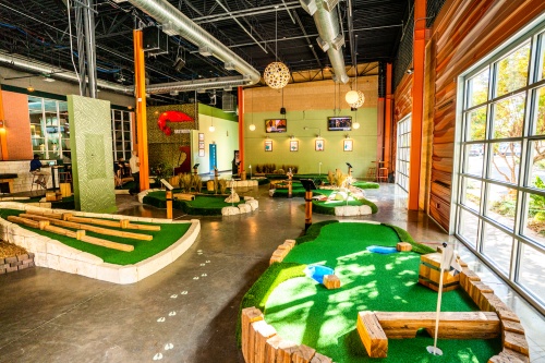 Punch Bowl Social in The Domain reopened in early October with a new mini-golf course.