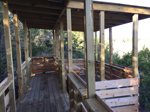 The new bird-viewing station at Dripping Springs Ranch Park opened in October. 