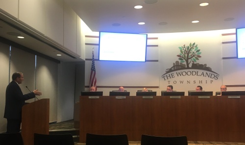 Conroe ISD Superintendent Curtis Null made an unscheduled appearance at The Woodlands Township meeting Oct. 17.