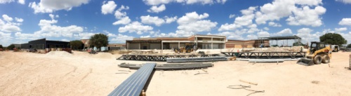 Construction on McNeil High School, pictured here in September 2018, is now in the final of its six construction phases.