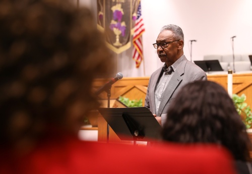 Former RISD trustee David Tyson Jr. opened the forum. The move to a single-member district electoral system is the result of a yearlong negotiation between the district and Tyson.