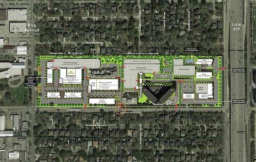 In a revised plan presented to Bellaire's Planning & Zoning Commission on Oct. 27, the developer removed multifamily but added a hotel. 