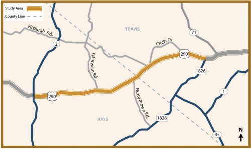 The Texas Department of Transportation has opened a feasibility study of Hwy. 290 between Oak Hill and Dripping Springs.