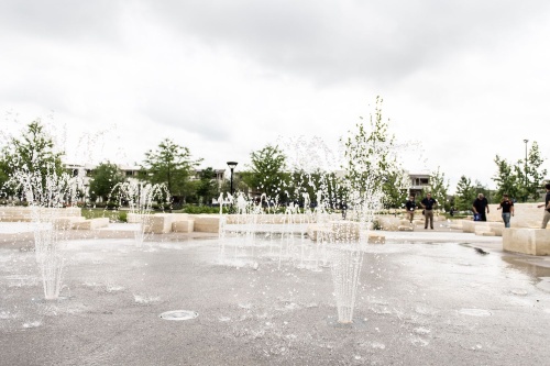 Mueller hosted a grand opening of Branch Park on May 17. It features splashpads, which area residents requested.